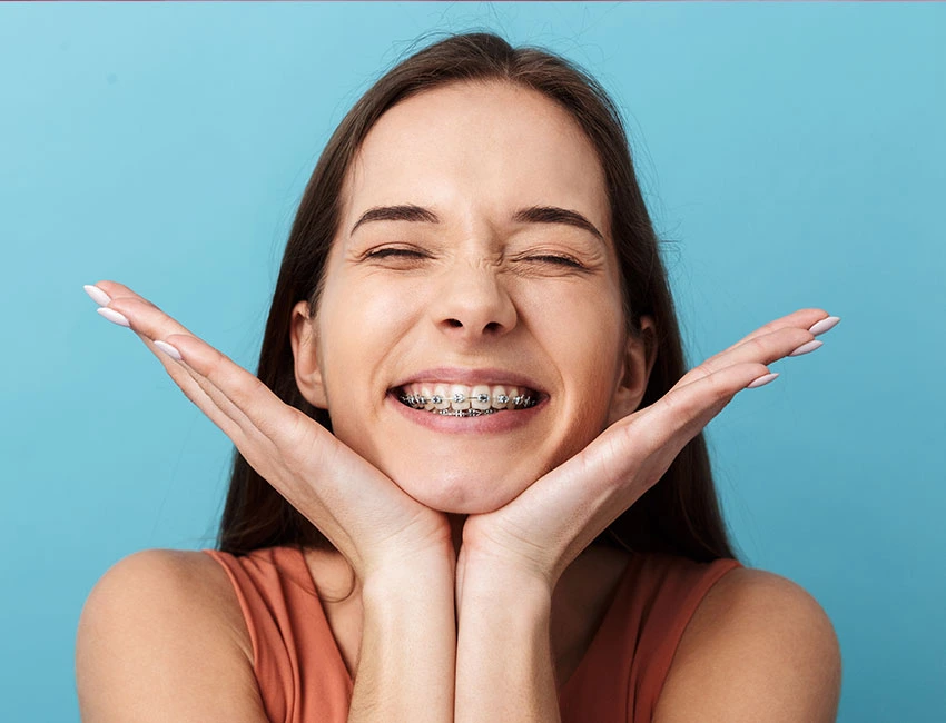 Orthodontic braces patient